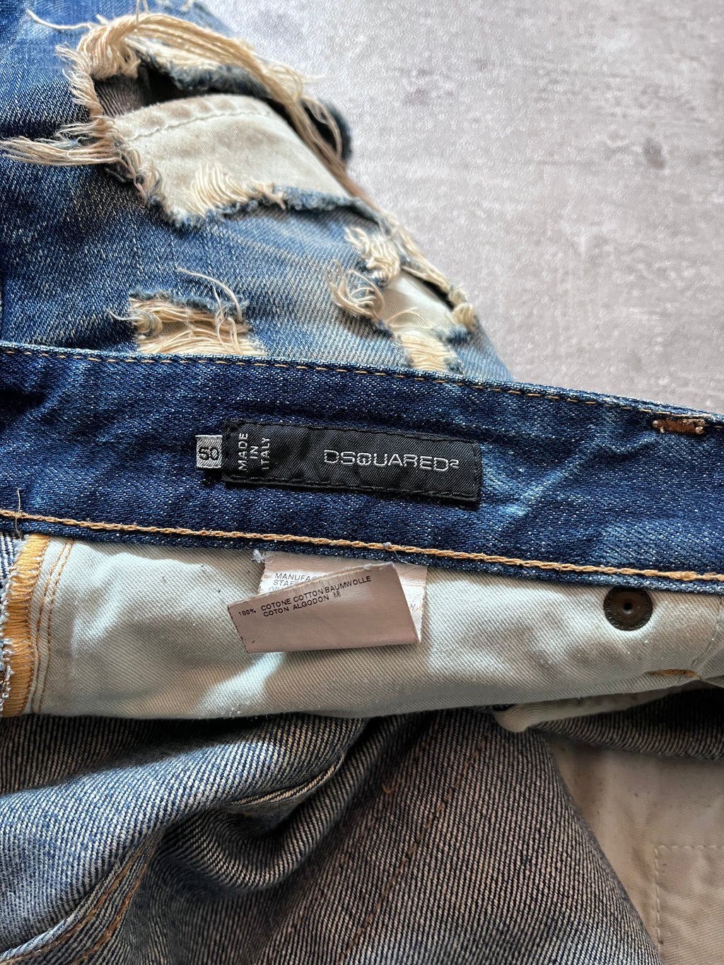 S/S 2010 Dsquared2 Distressed Jeans Pants Navy Men - 34