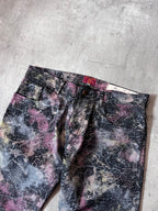 S/S 2001 Vivienne Westwood Marbles Red Label Waxed Feel Jeans Pants Multicolor Men -32