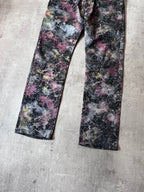 S/S 2001 Vivienne Westwood Marbles Red Label Waxed Feel Jeans Pants Multicolor Men -32