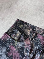 S/S 2001 Vivienne Westwood Marbles Red Label Waxed Feel Jeans Pants Multicolor Men -32