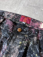 S/S 2001 Vivienne Westwood Marbles Red Label Waxed Feel Jeans Pants Multicolor Men -32