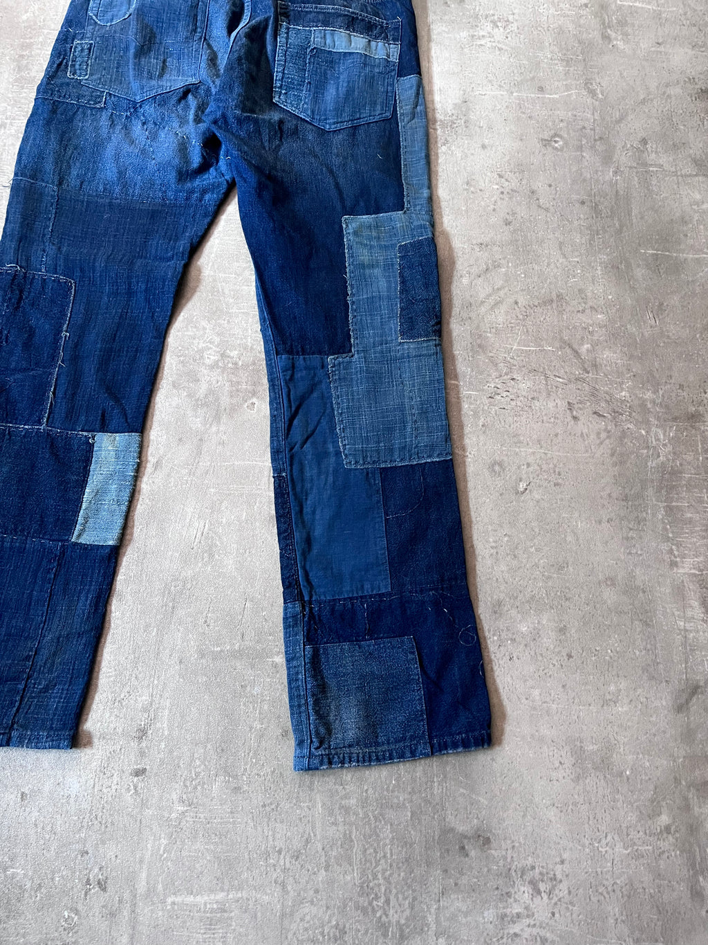 Ralph Lauren Vintage Patchwork Denim Pants Navy Men - 29