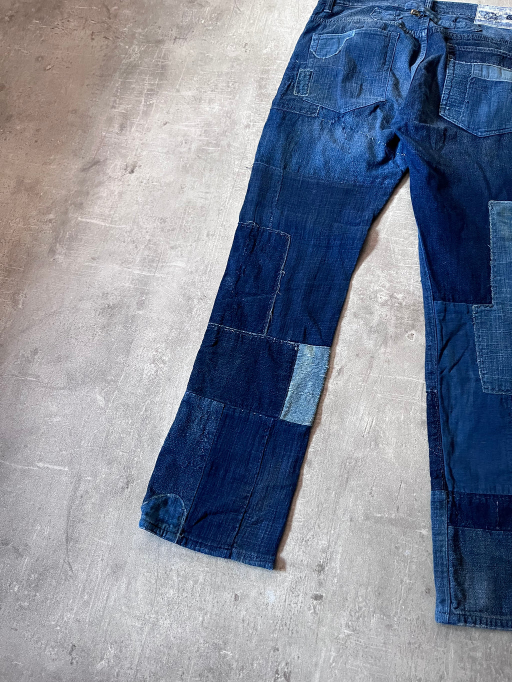 Ralph Lauren Vintage Patchwork Denim Pants Navy Men - 29