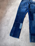 Ralph Lauren Vintage Patchwork Denim Pants Navy Men - 29