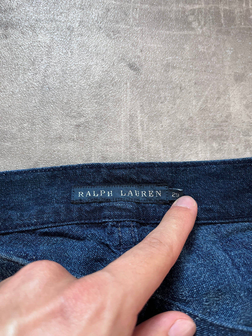Ralph Lauren Vintage Patchwork Denim Pants Navy Men - 29