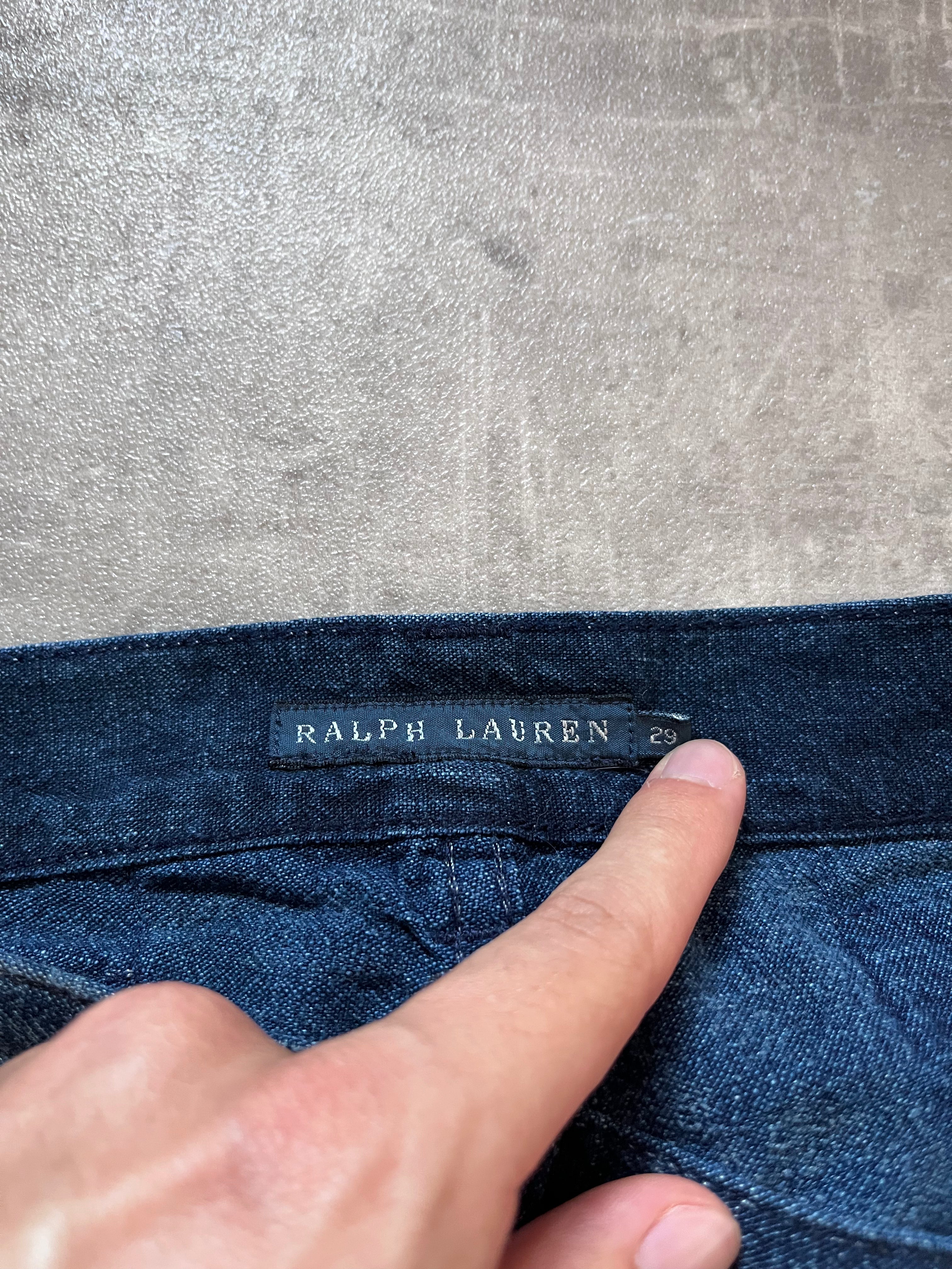 Ralph Lauren Vintage Patchwork Denim Pants Navy Men - 29