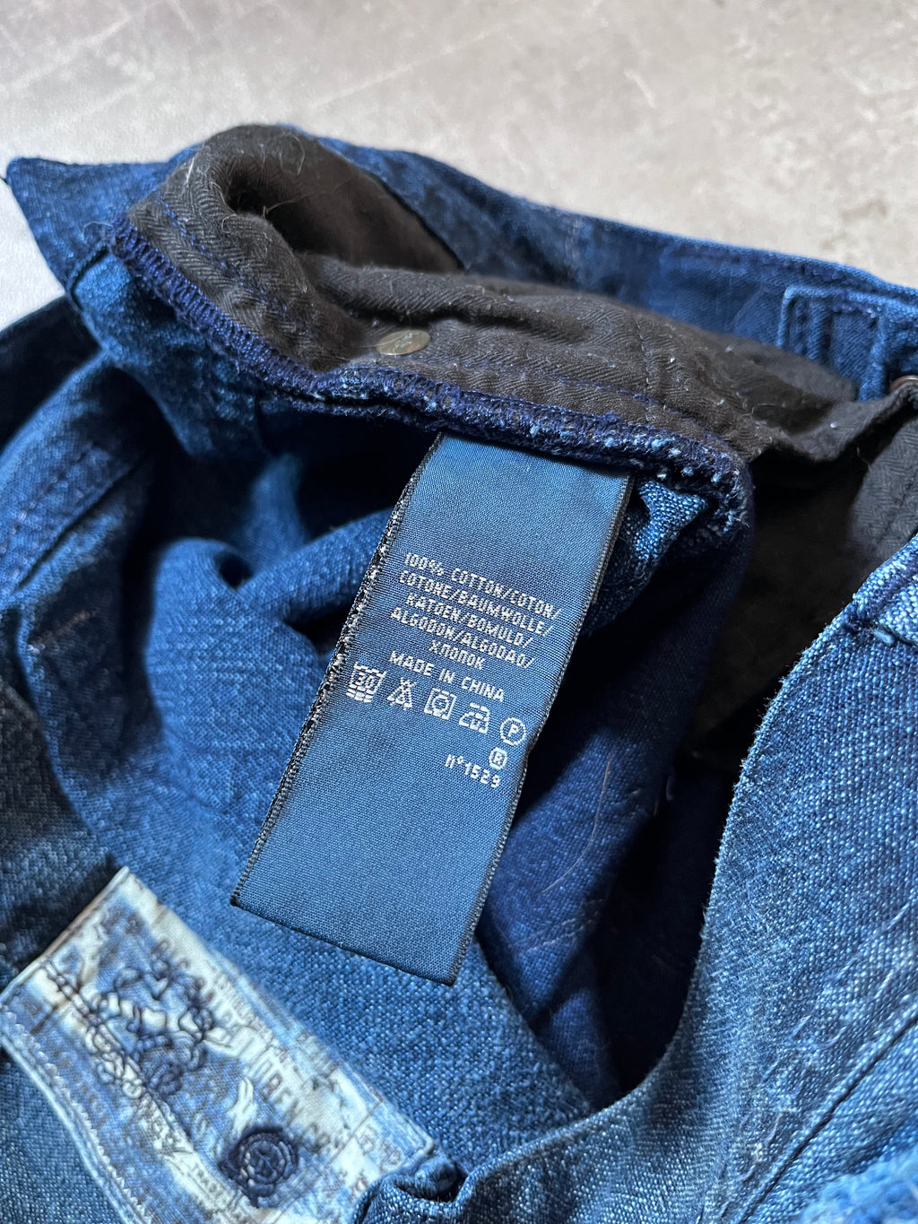 Ralph Lauren Vintage Patchwork Denim Pants Navy Men - 29