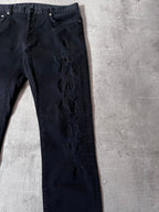 F/W 2014 Dior Homme Stitched Patchwork Jeans Pants Black Men - 32