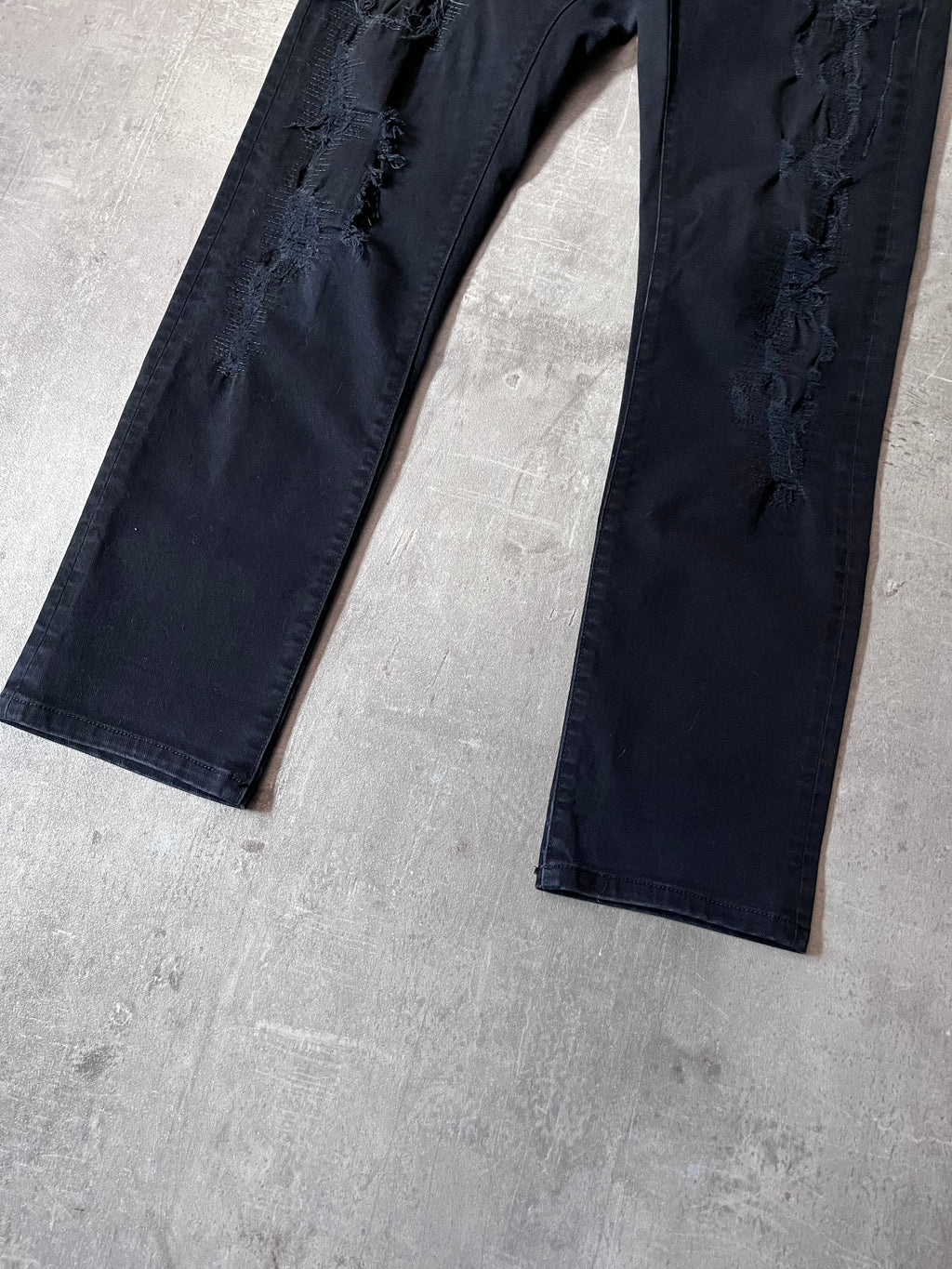 F/W 2014 Dior Homme Stitched Patchwork Jeans Pants Black Men - 32