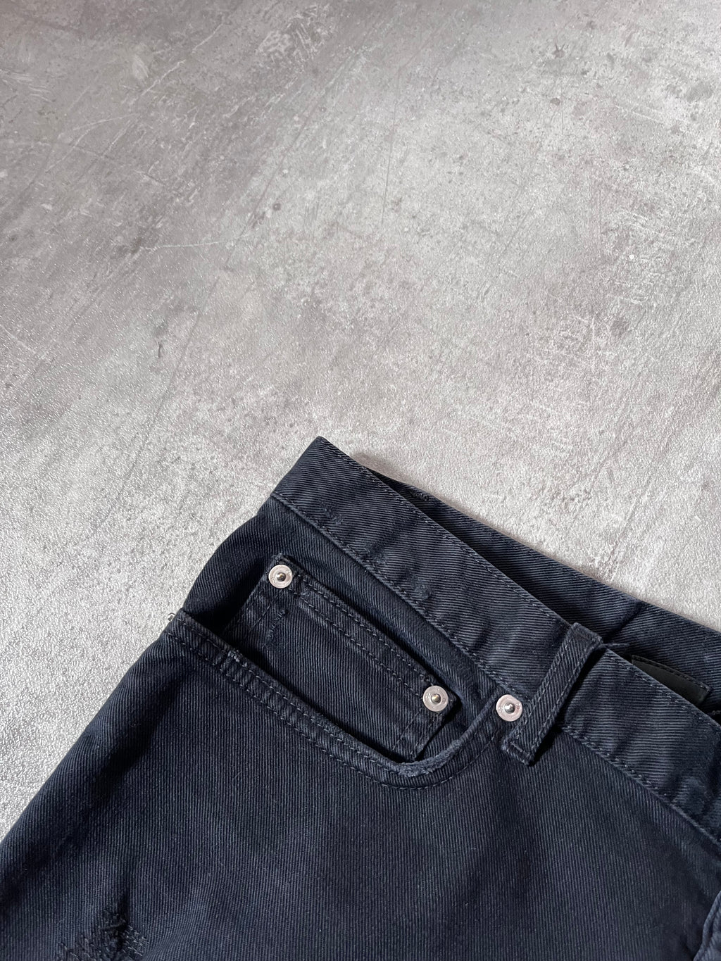 F/W 2014 Dior Homme Stitched Patchwork Jeans Pants Black Men - 32