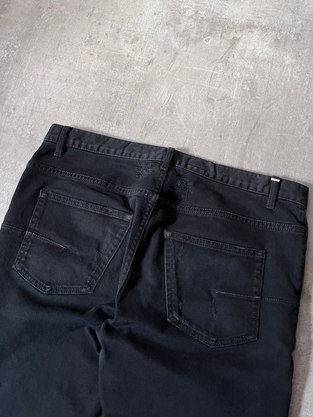 F/W 2014 Dior Homme Stitched Patchwork Jeans Pants Black Men - 32