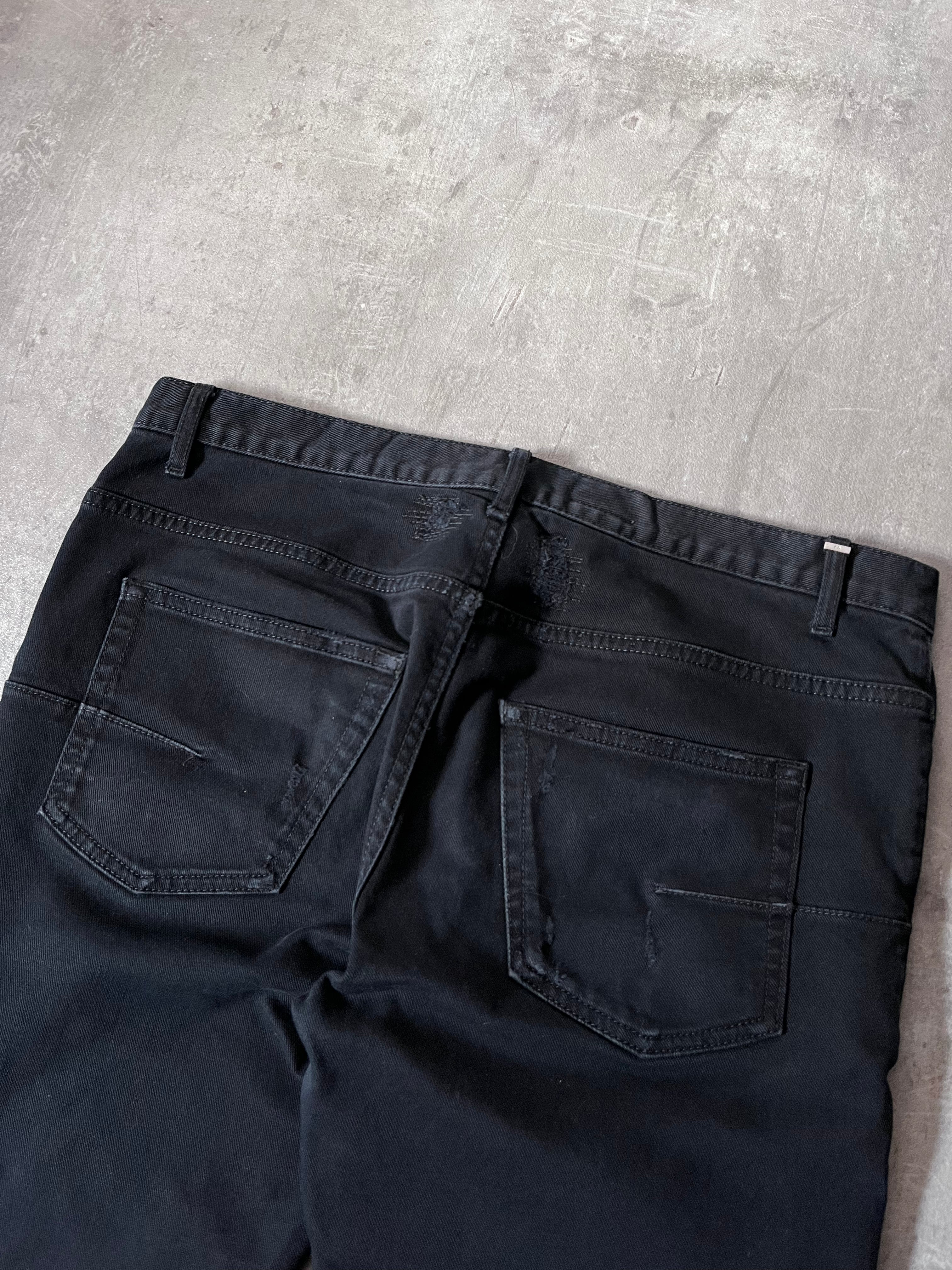 F/W 2014 Dior Homme Stitched Patchwork Jeans Pants Black Men - 32