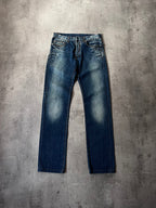 S/S 2007 Dior Homme by Hedi Slimane Spider Web Jeans Pants Blue Men - 30