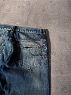 S/S 2007 Dior Homme by Hedi Slimane Spider Web Jeans Pants Blue Men - 30
