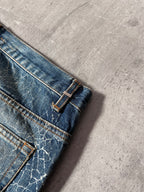 S/S 2007 Dior Homme by Hedi Slimane Spider Web Jeans Pants Blue Men - 30