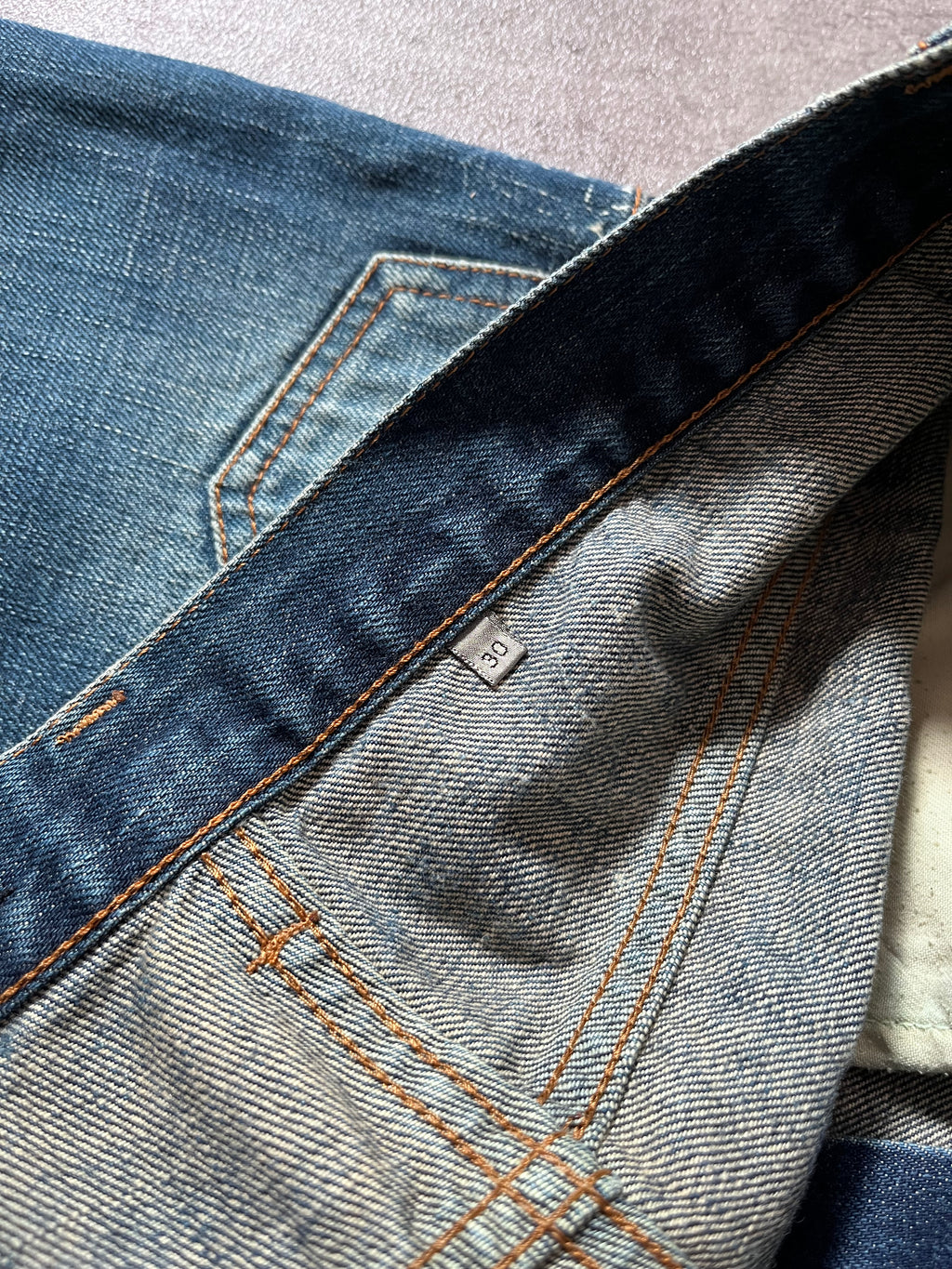 S/S 2007 Dior Homme by Hedi Slimane Spider Web Jeans Pants Blue Men - 30
