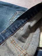 S/S 2007 Dior Homme by Hedi Slimane Spider Web Jeans Pants Blue Men - 30
