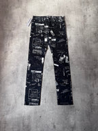 Dior "Notebook Doodle" Print Jeans Pants Black Men - 30