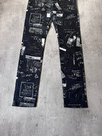 Dior "Notebook Doodle" Print Jeans Pants Black Men - 30