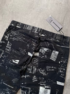Dior "Notebook Doodle" Print Jeans Pants Black Men - 30