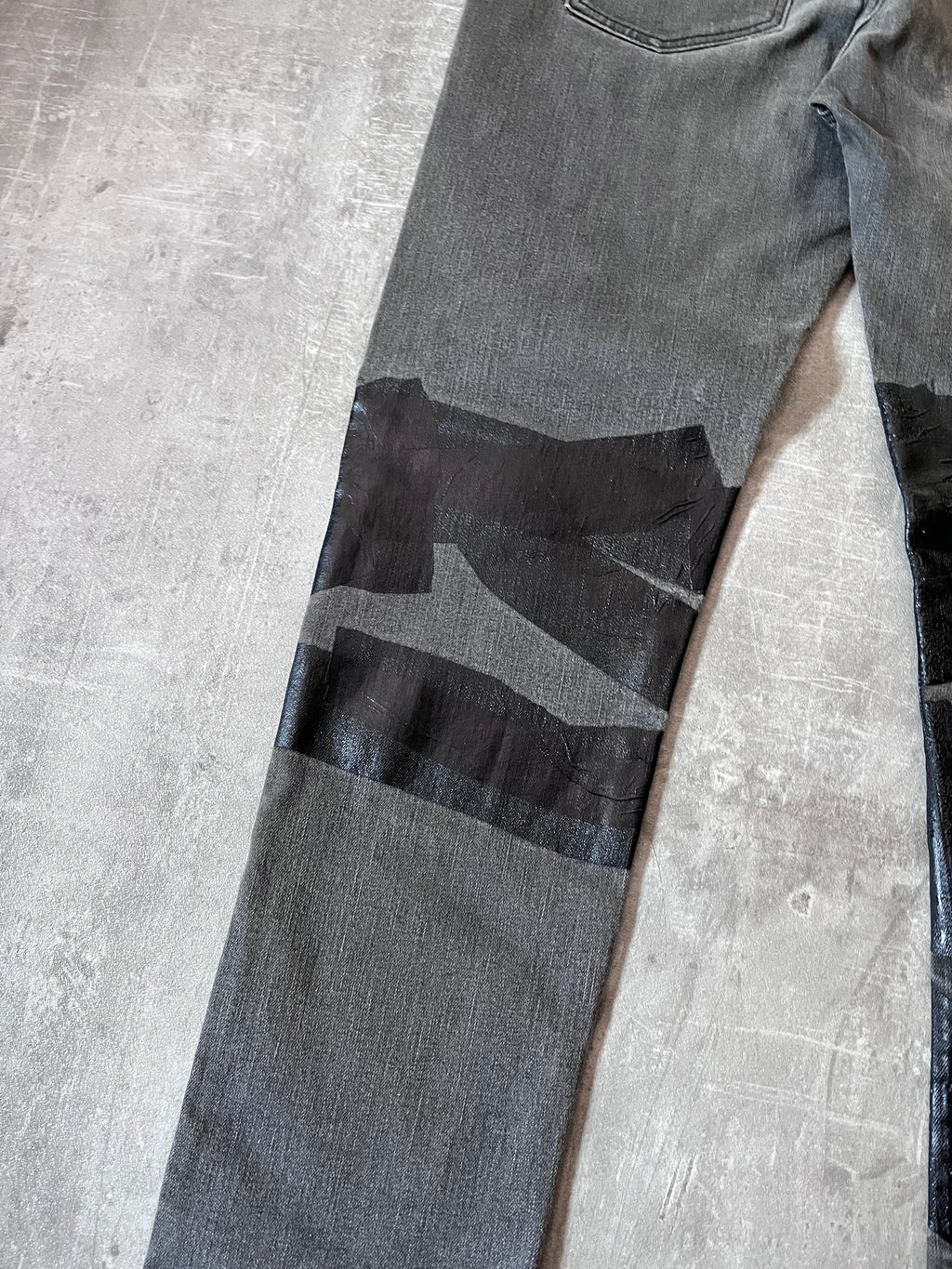 F/W 2013 Dior Homme by Kris Van Assche Black Tape Jeans Pants Grey Men - 36