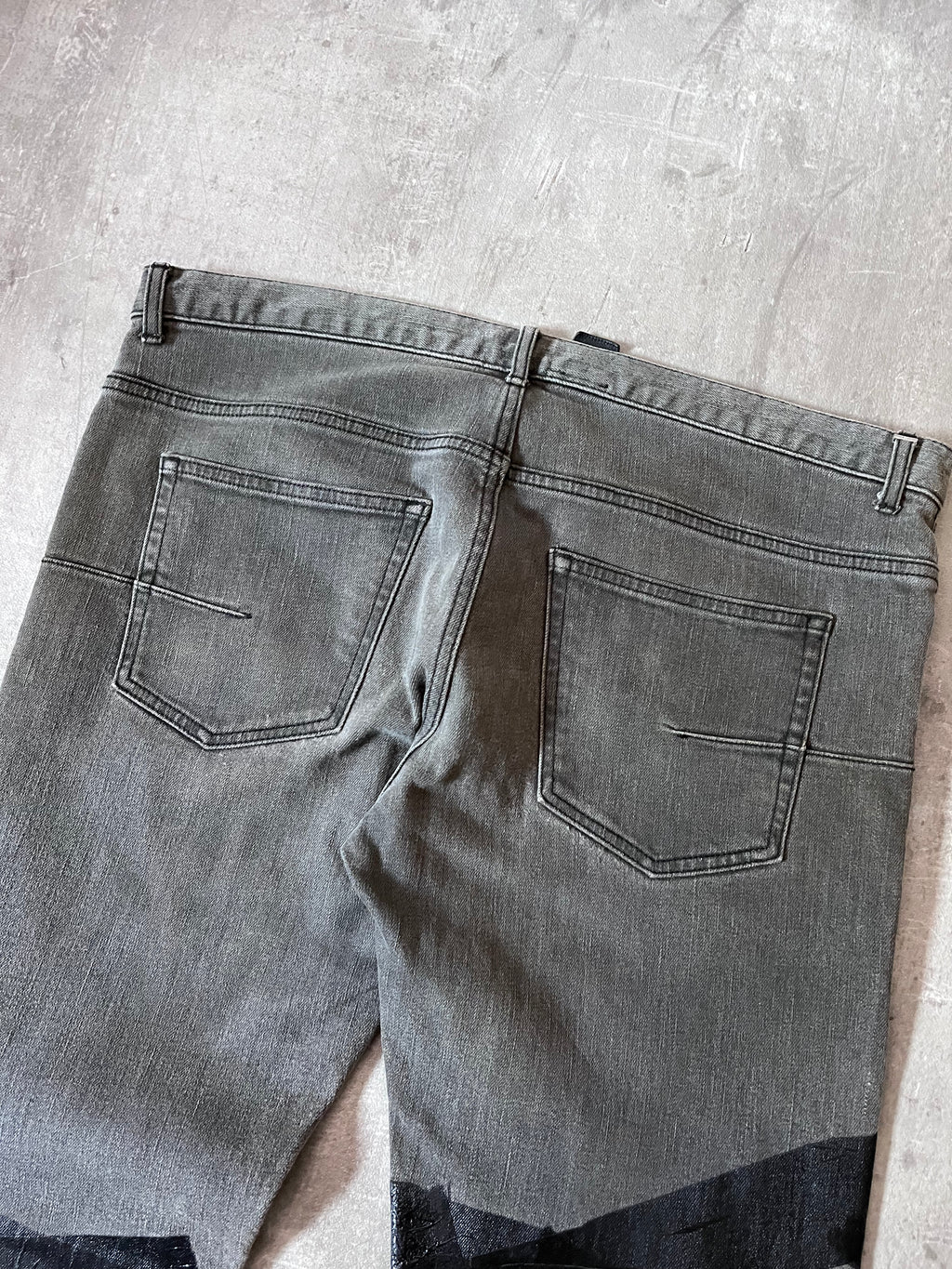 F/W 2013 Dior Homme by Kris Van Assche Black Tape Jeans Pants Grey Men - 36