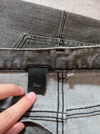 F/W 2013 Dior Homme by Kris Van Assche Black Tape Jeans Pants Grey Men - 36