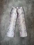 A/W 2002 Roberto Cavalli Python Effect Print Pants Beige Men - M