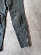 F/W 2014 Dries Van Noten Moto Biker Pants Green Men - 32