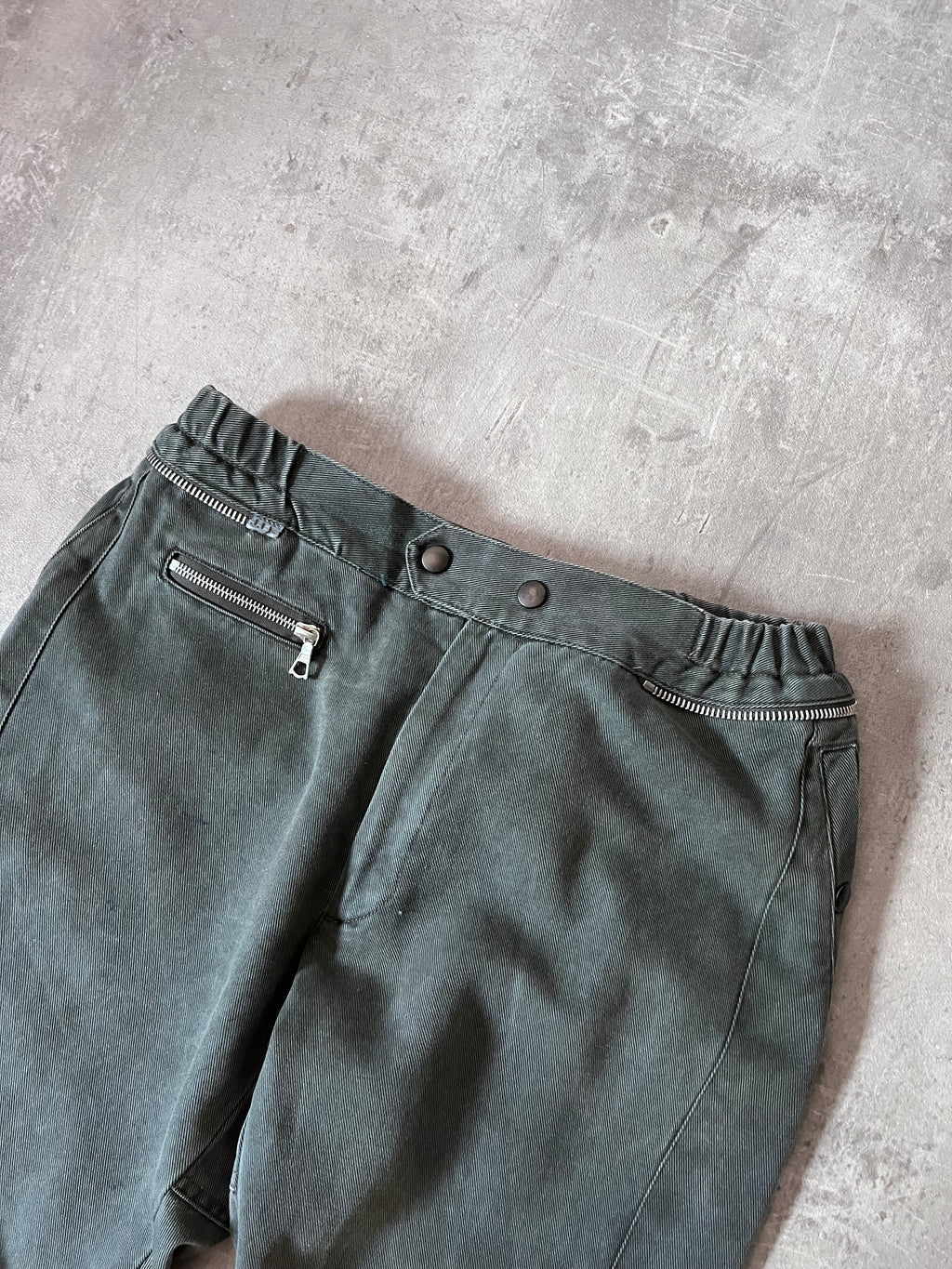 F/W 2014 Dries Van Noten Moto Biker Pants Green Men - 32
