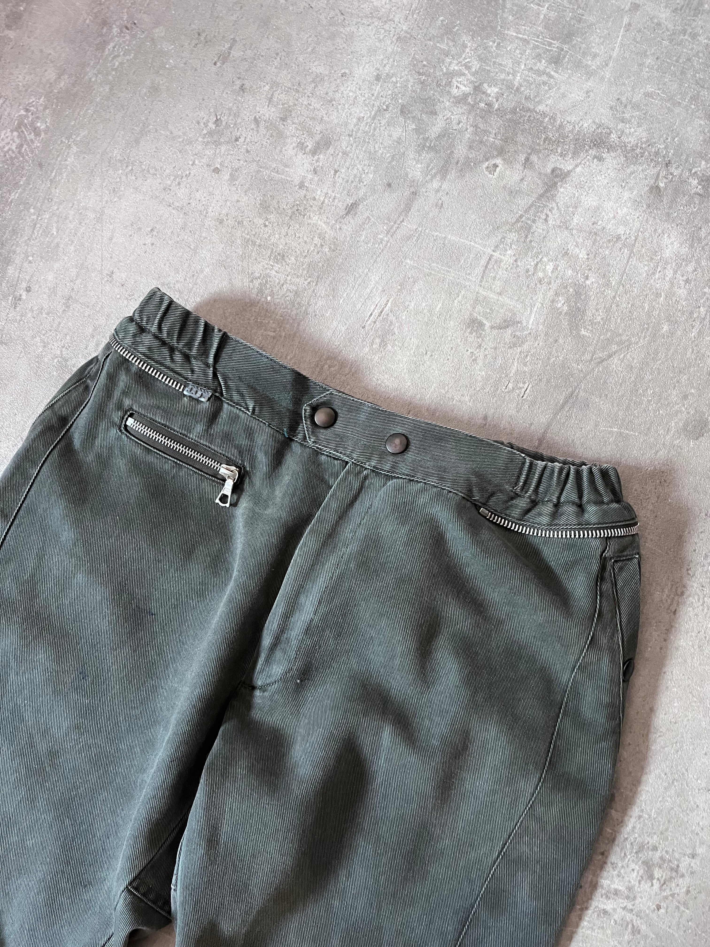 F/W 2014 Dries Van Noten Moto Biker Pants Green Men - 32