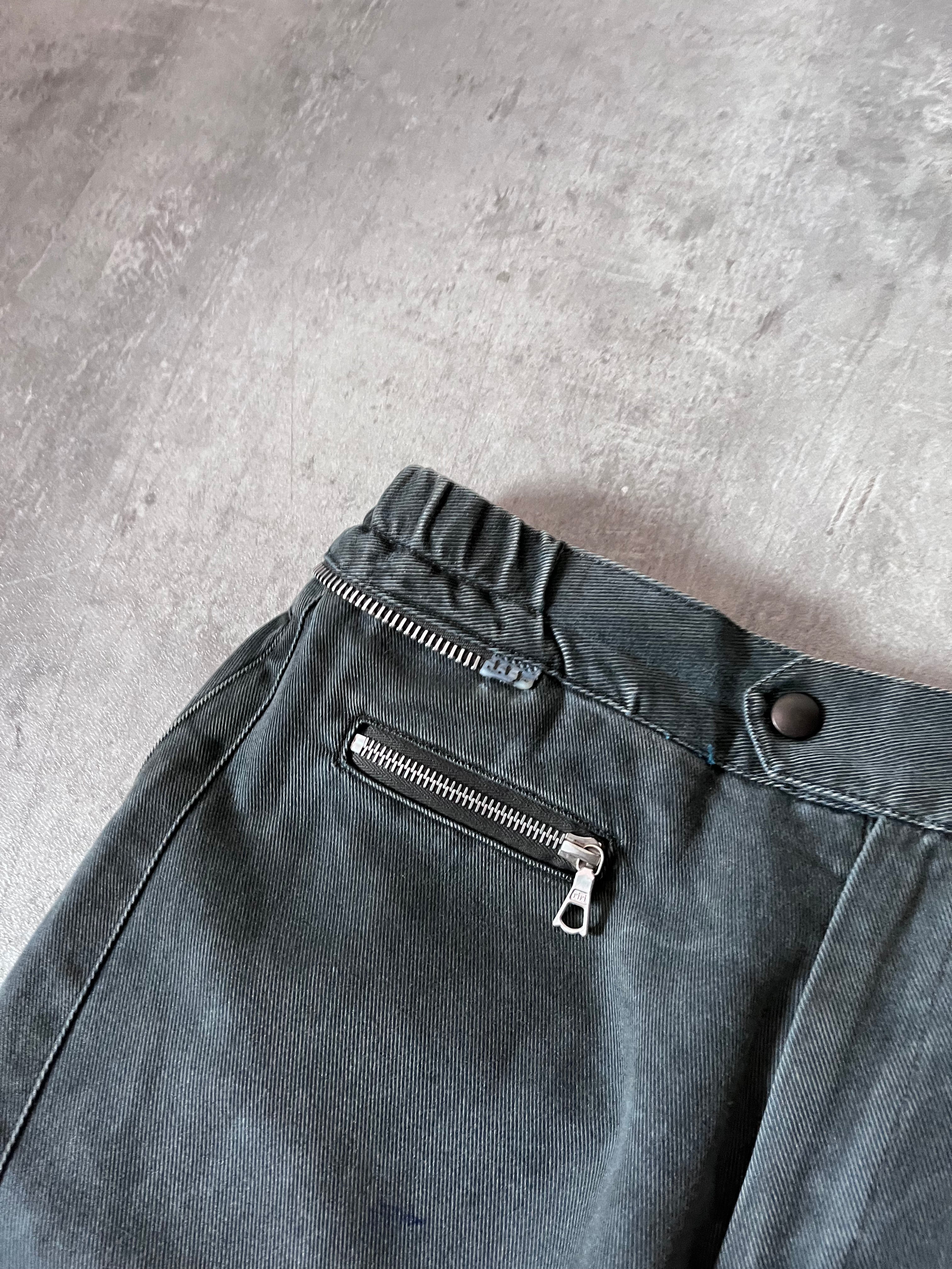 F/W 2014 Dries Van Noten Moto Biker Pants Green Men - 32