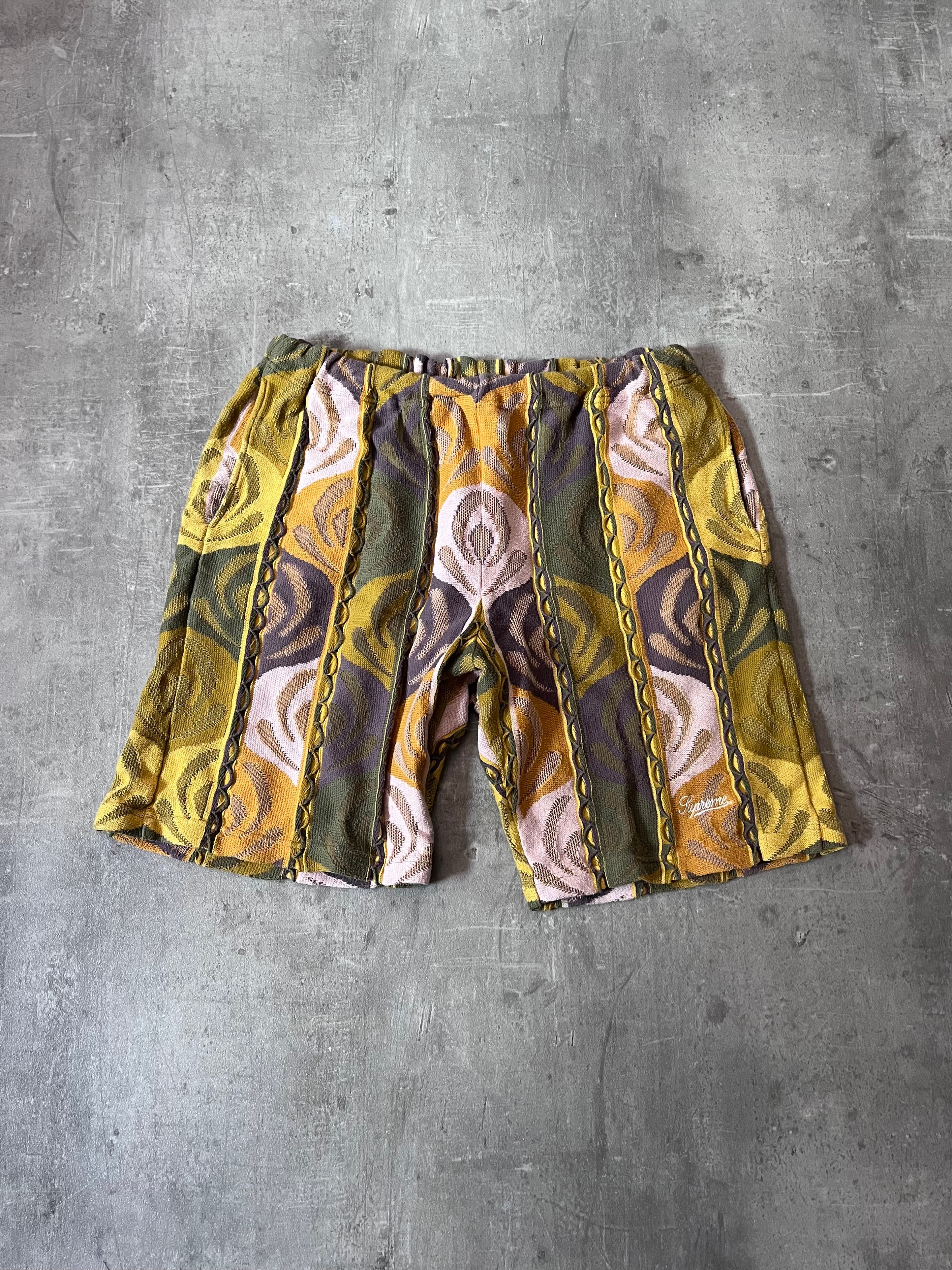 Supreme Coogi Style Shorts Green Yellow Men - L