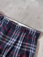 Burberrys 90s Nova Check Wool Pants Navy Men - 32