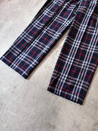 Burberrys 90s Nova Check Wool Pants Navy Men - 32