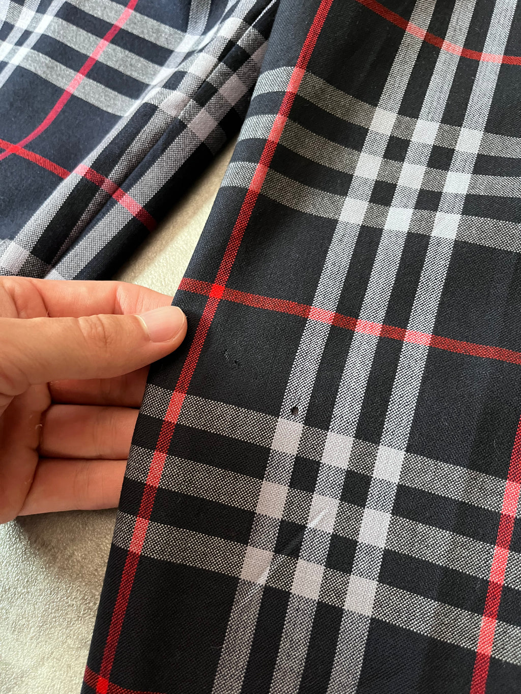 Burberrys 90s Nova Check Wool Pants Navy Men - 32