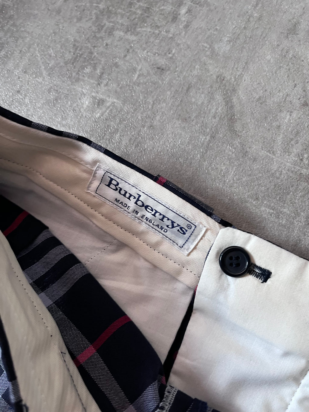 Burberrys 90s Nova Check Wool Pants Navy Men - 32