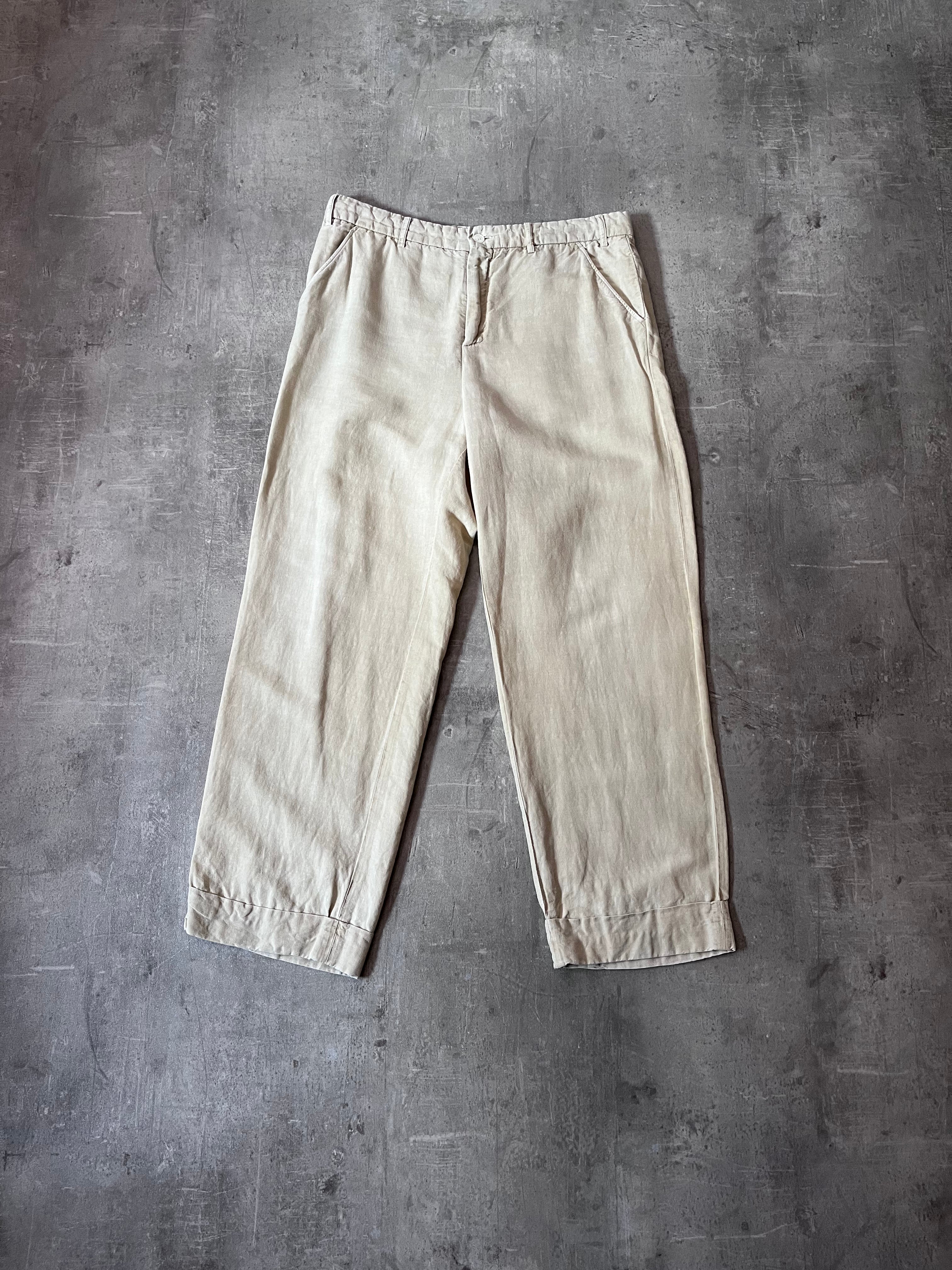 Our Legacy Linen Wide Leg Pants Beige Men - 34