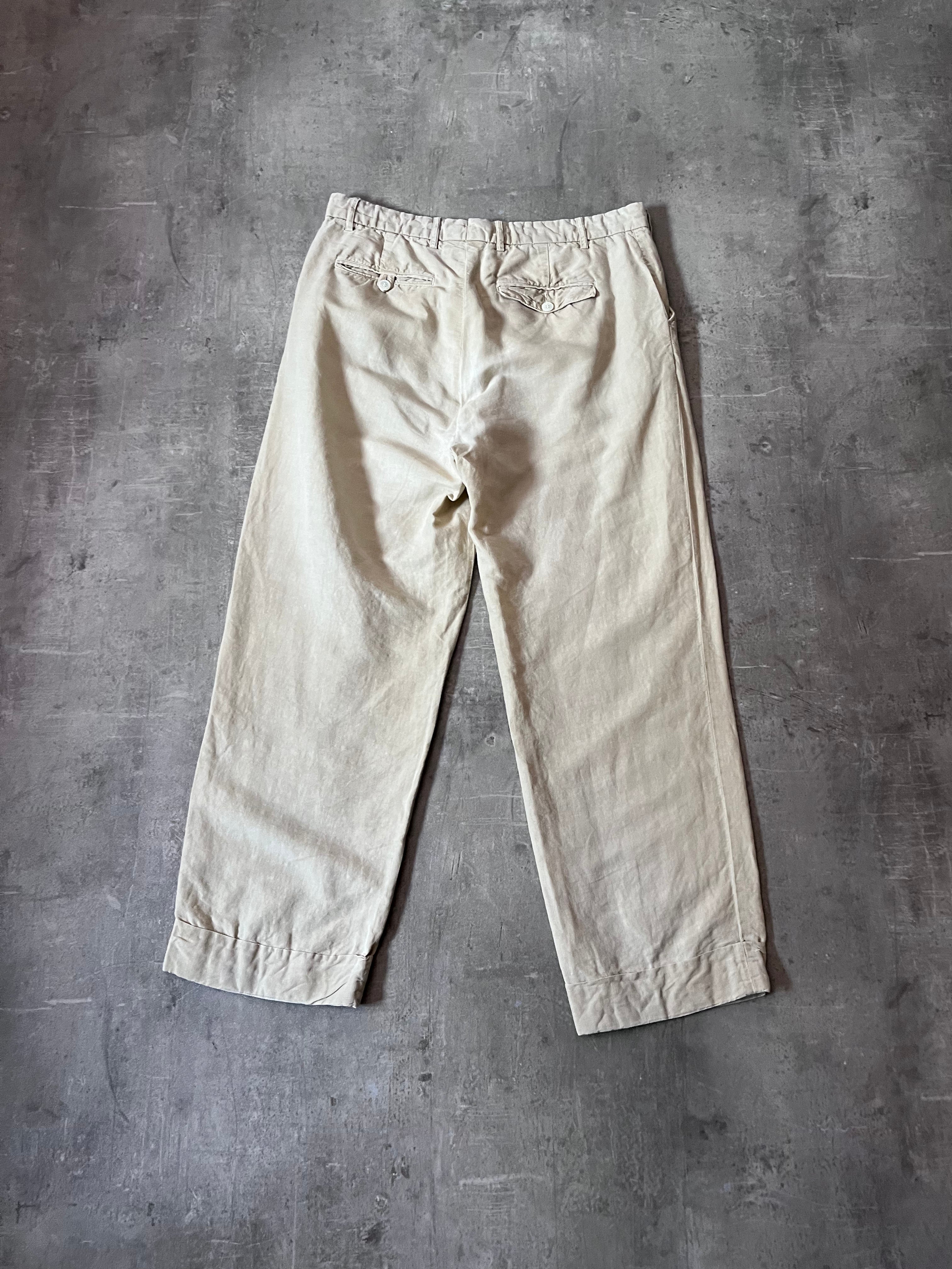 Our Legacy Linen Wide Leg Pants Beige Men - 34