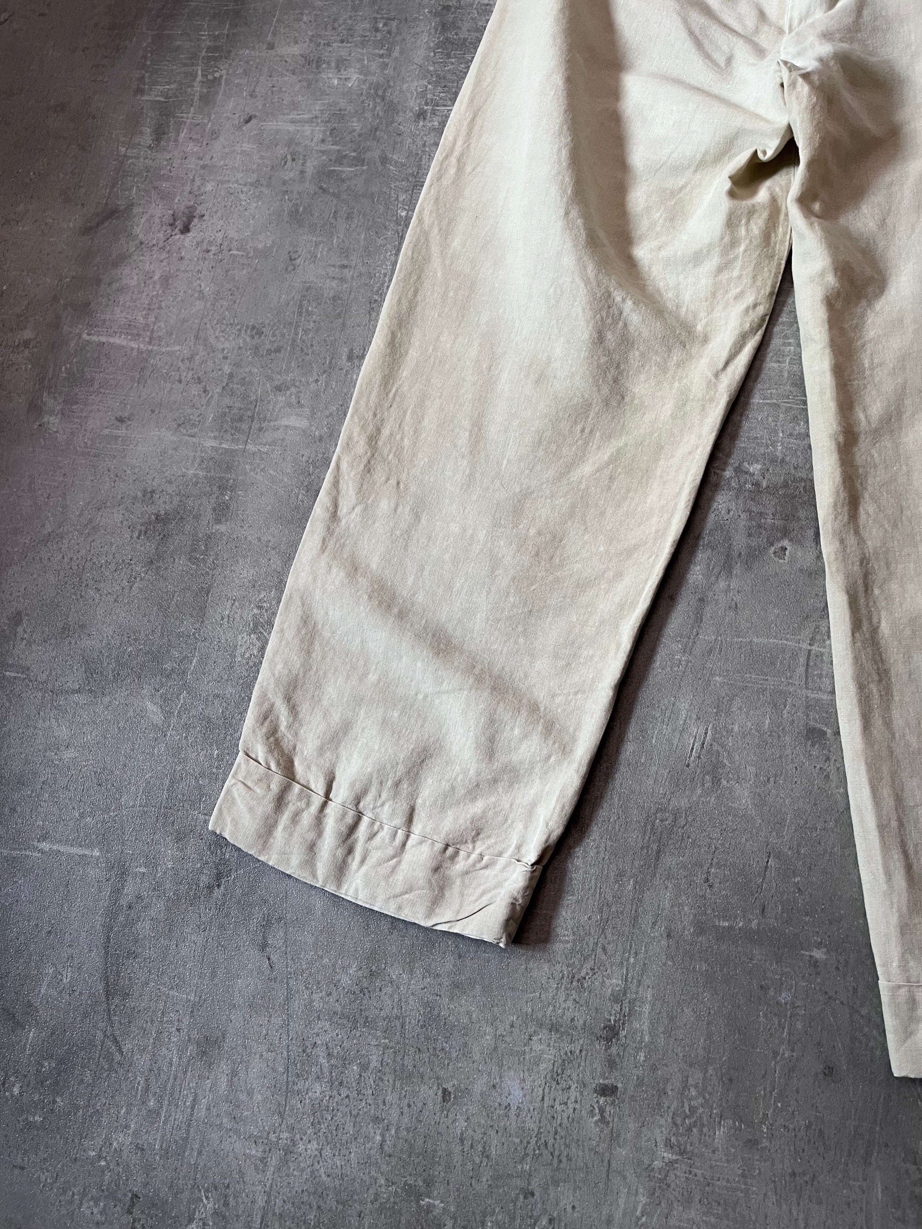 Our Legacy Linen Wide Leg Pants Beige Men - 34