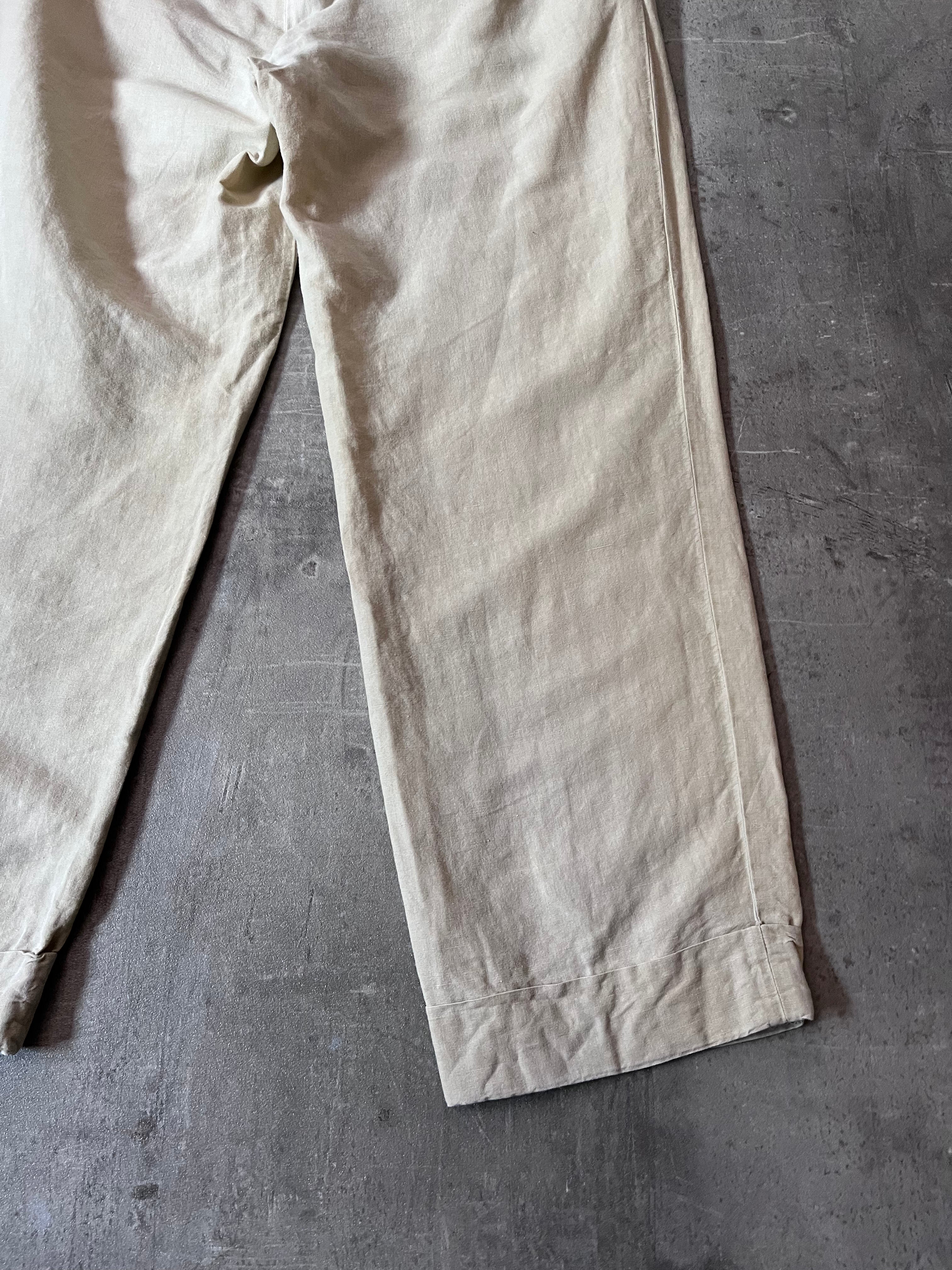 Our Legacy Linen Wide Leg Pants Beige Men - 34