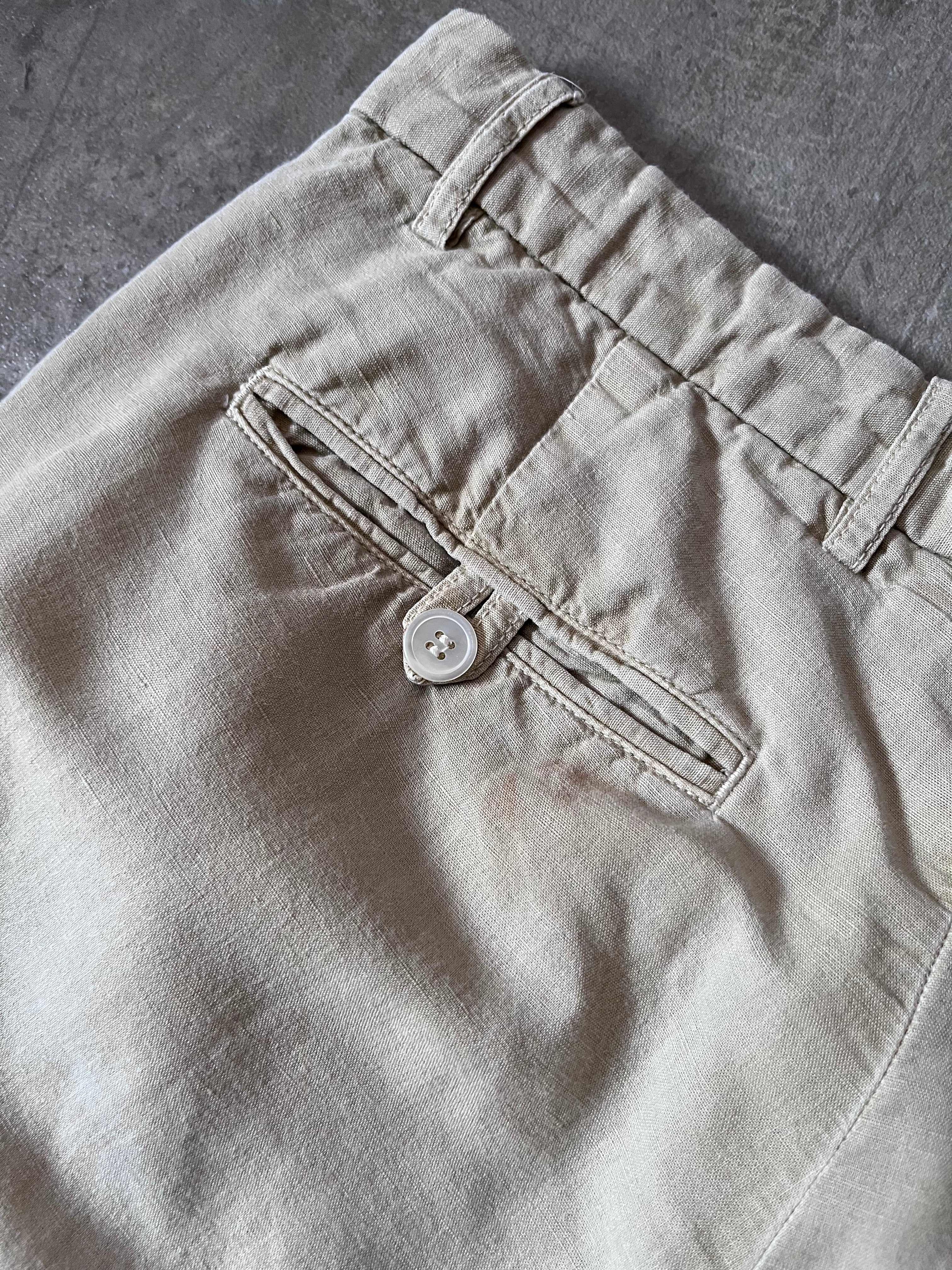 Our Legacy Linen Wide Leg Pants Beige Men - 34