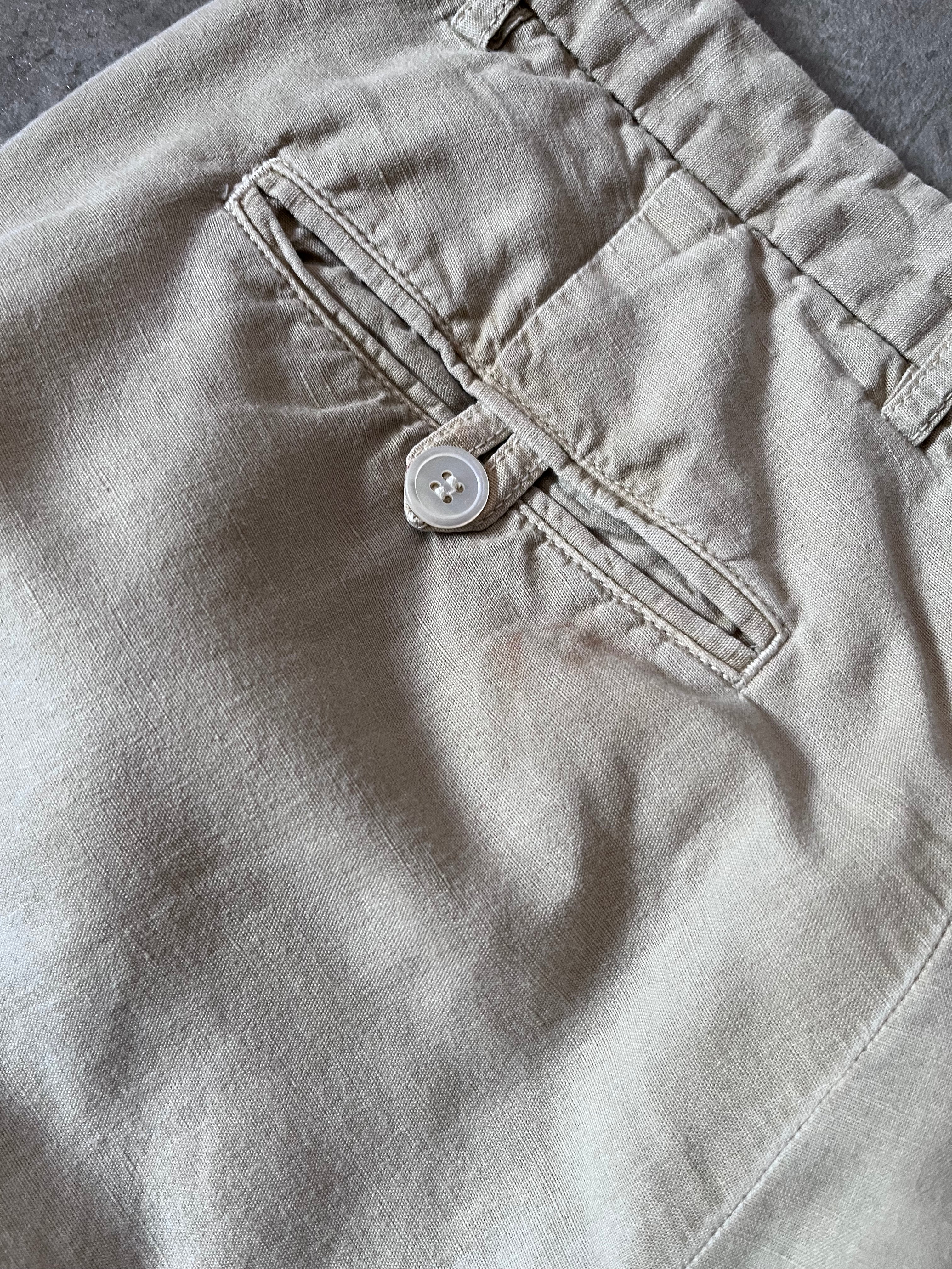 Our Legacy Linen Wide Leg Pants Beige Men - 34