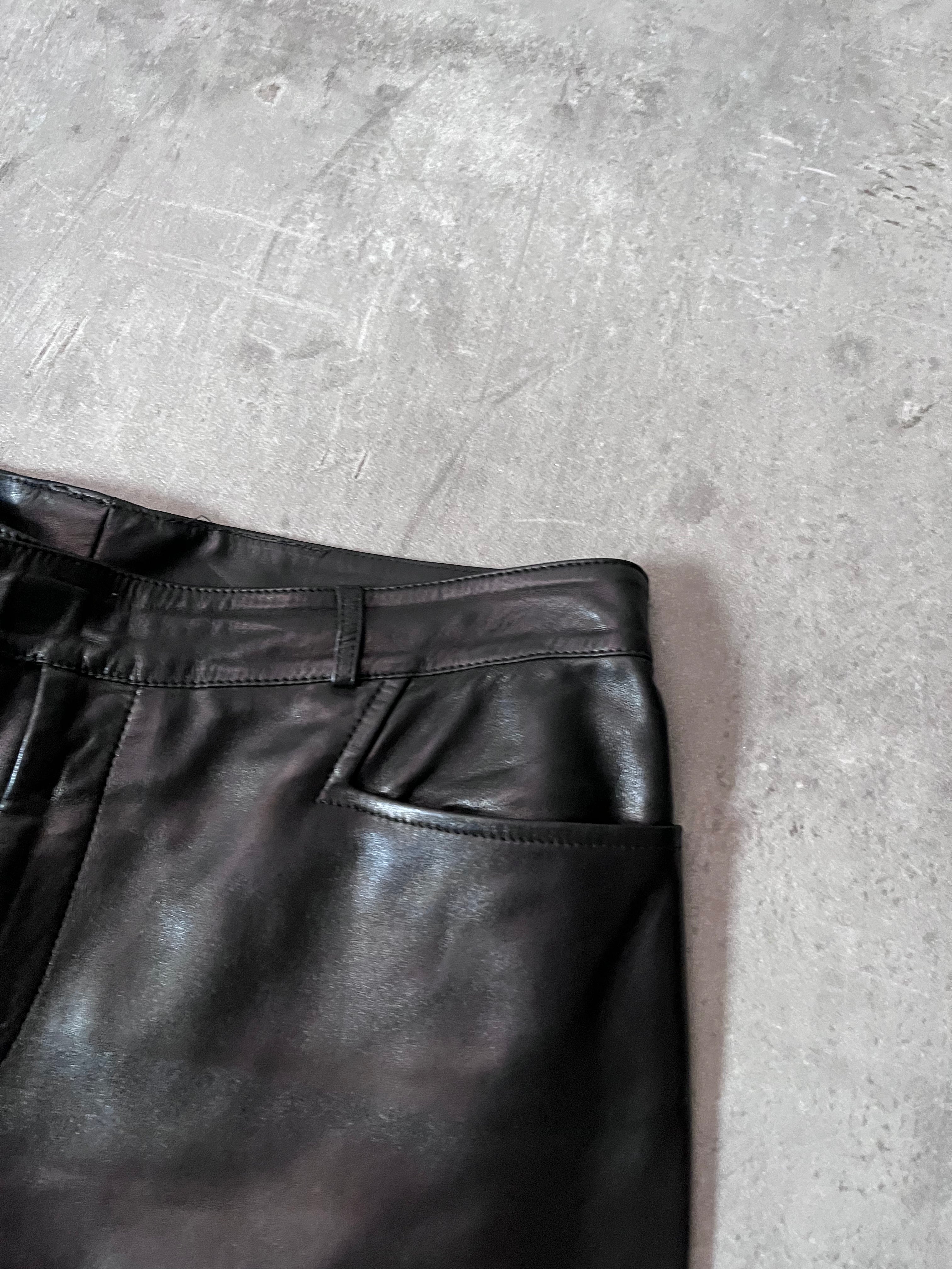 2000s Gucci by Tom Ford Leather Pants Black Men - 30