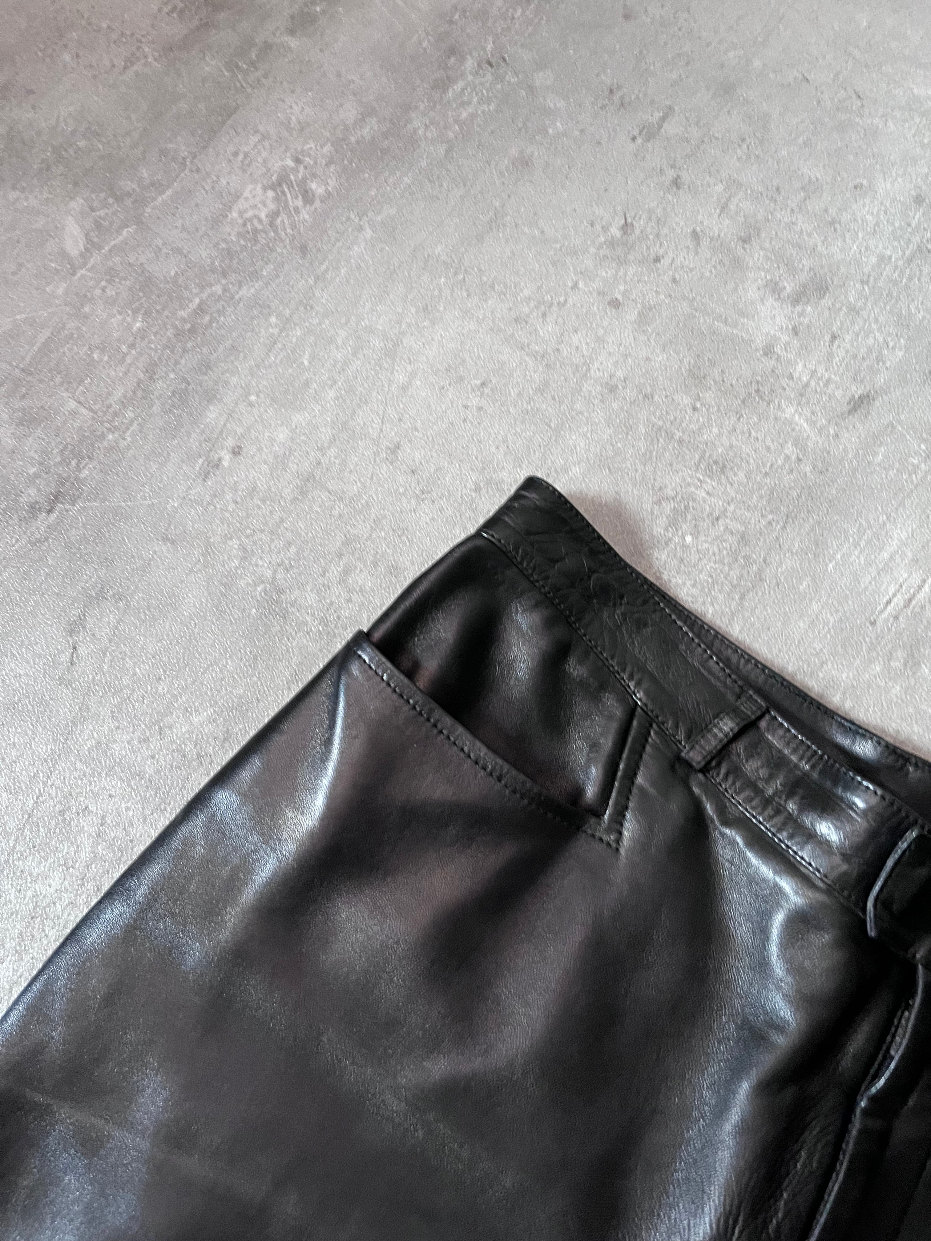 2000s Gucci by Tom Ford Leather Pants Black Men - 30