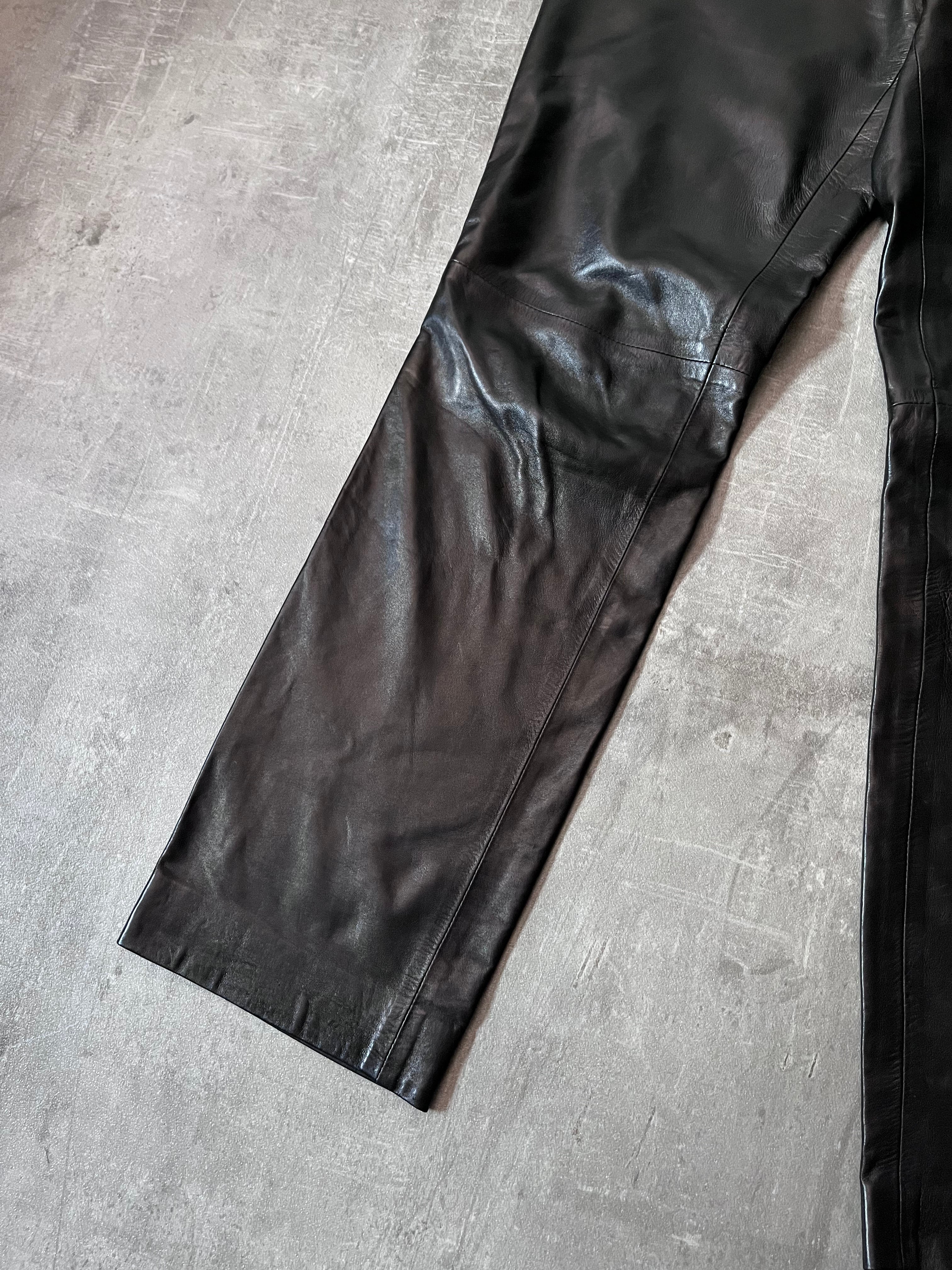 2000s Gucci by Tom Ford Leather Pants Black Men - 30