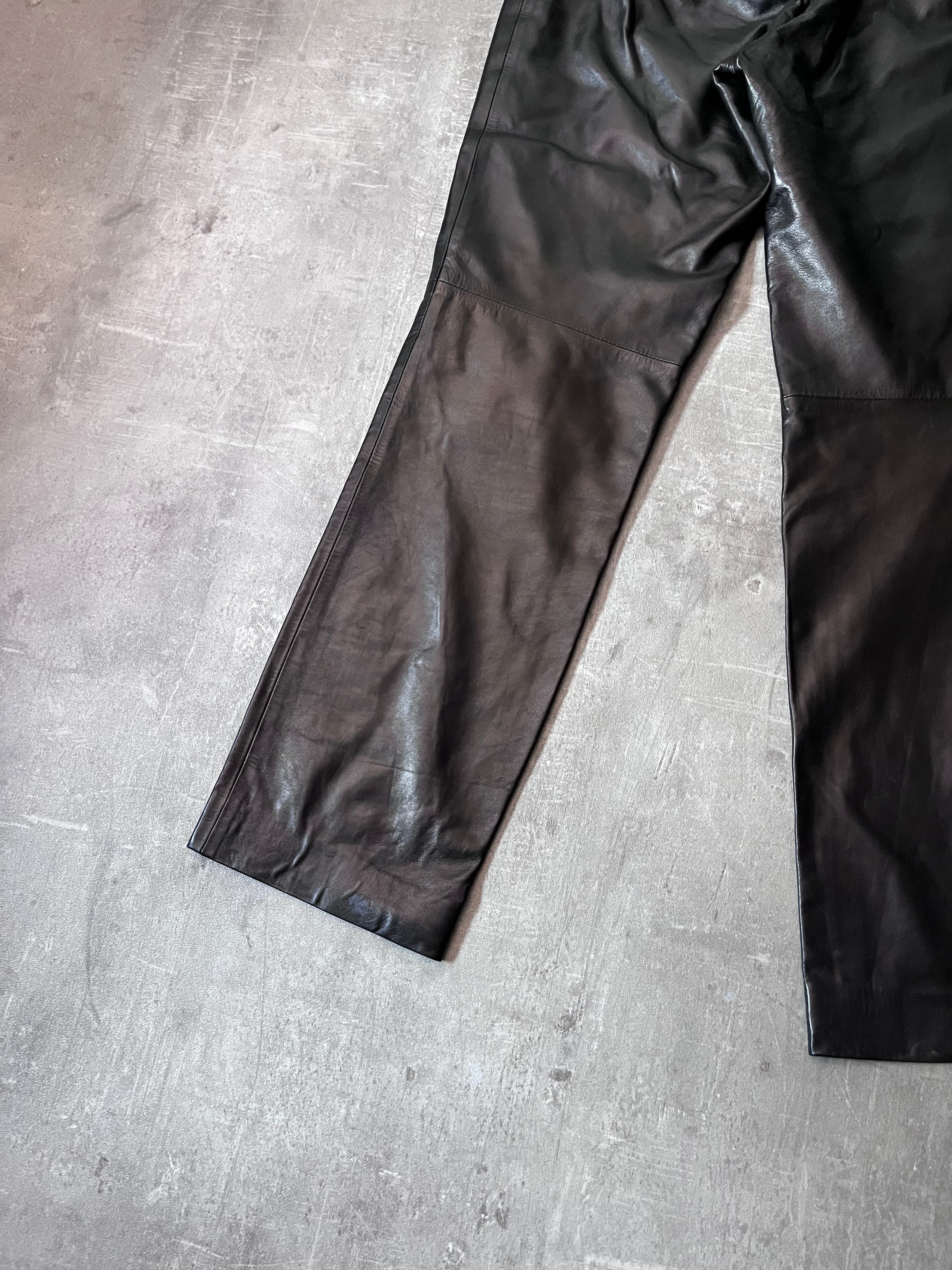 2000s Gucci by Tom Ford Leather Pants Black Men - 30