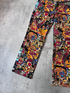 S/S 2000 Jean Paul Gaultier x Jean-Michel Basquiat All Over Print Pants Multicolor Unisex - M