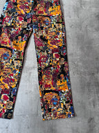 S/S 2000 Jean Paul Gaultier x Jean-Michel Basquiat All Over Print Pants Multicolor Unisex - M