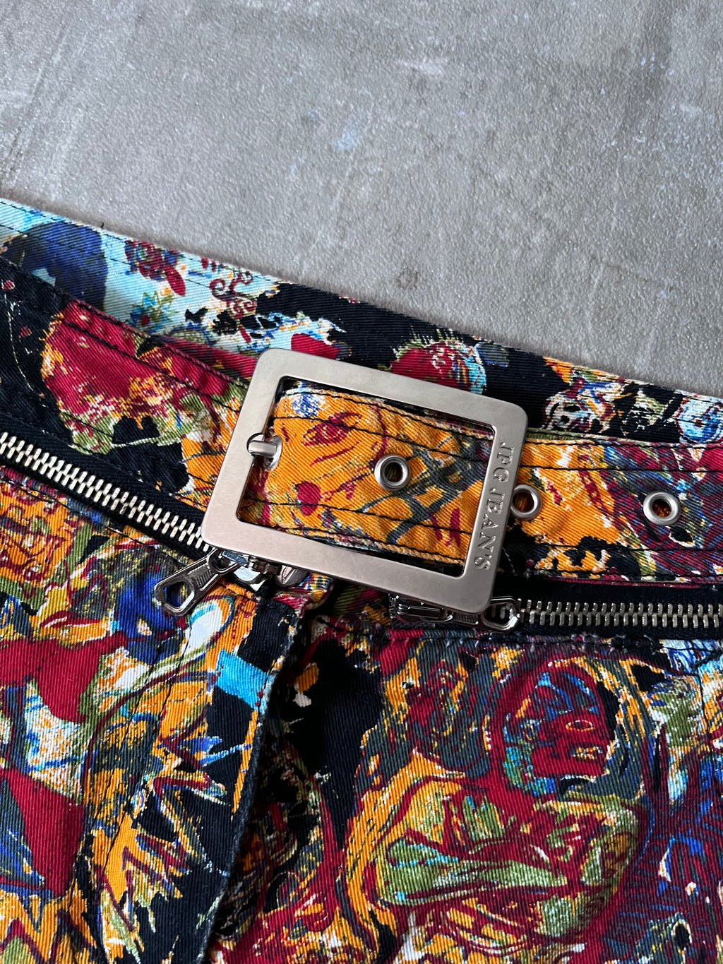 S/S 2000 Jean Paul Gaultier x Jean-Michel Basquiat All Over Print Pants Multicolor Unisex - M